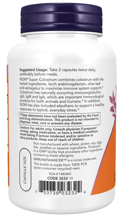 NOW FOODS, Super Colostrum 500 mg , 90 Veg Capsules