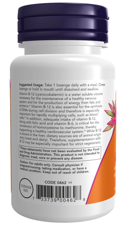 Now Vitamin B-12 5000 mcg 60 Lozenges