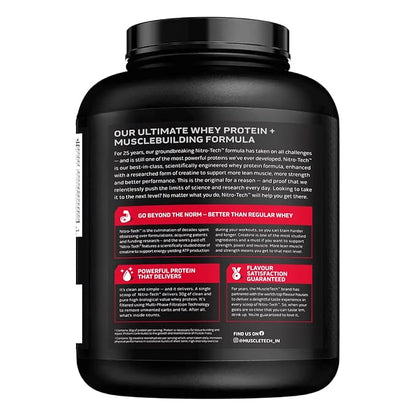 MuscleTech NitroTech Whey Protein, 1.72kg (3.8lbs) (Milk Chocolate)
