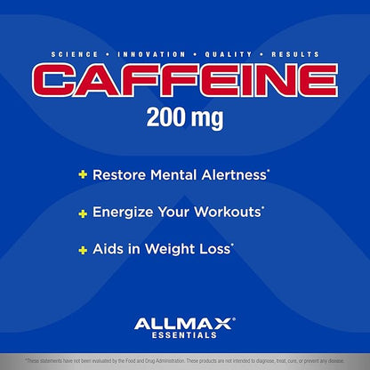 Allmax Nutrition Caffeine - 200 g (Pack of 100 Tablets)
