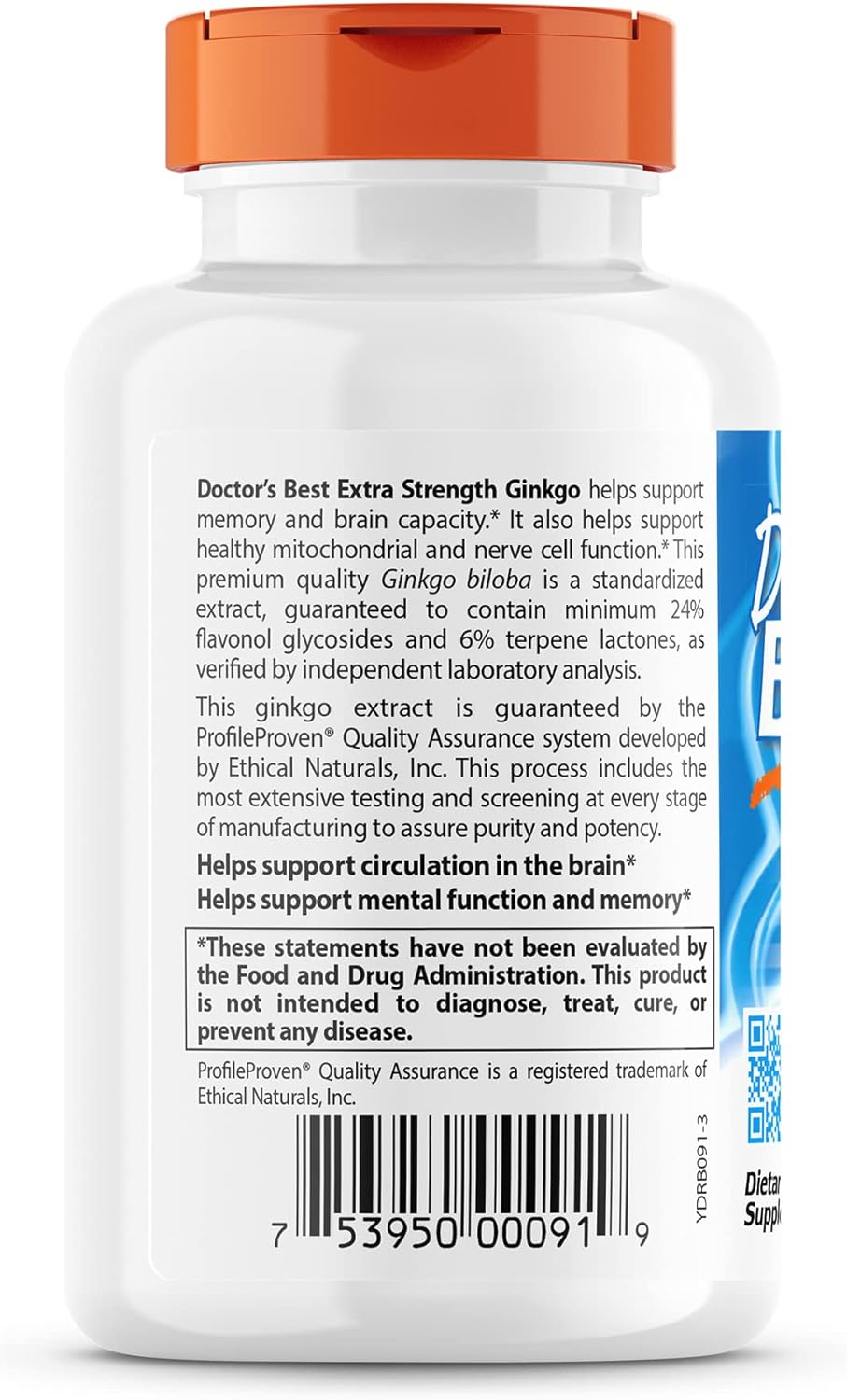 Doctor's Best Extra Strength Ginkgo, Non-GMO, Gluten Free, Vegan, Soy Free, Promotes Mental Function and Memory, 120 mg, 120 Count (Pack of 1)