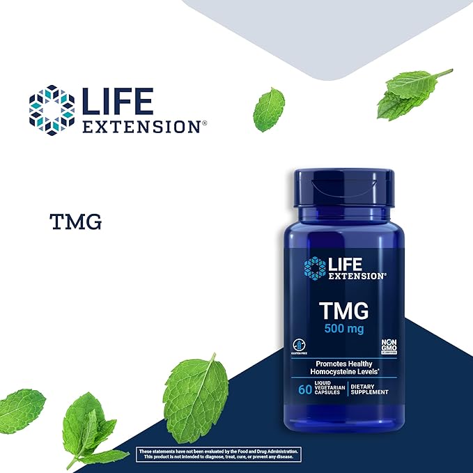 Life Extension TMG 500 mg, 60 liquid vegetarian capsules