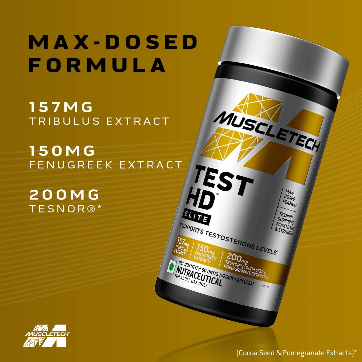 MuscleTech Test HD Elite - 60 Veggie Capsules
