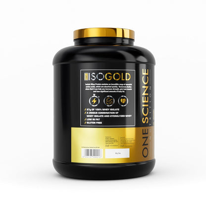 One Science Nutrition ISO Gold Whey Protein Isolate | Chocolate Charge | 5lbs | 70 Servings