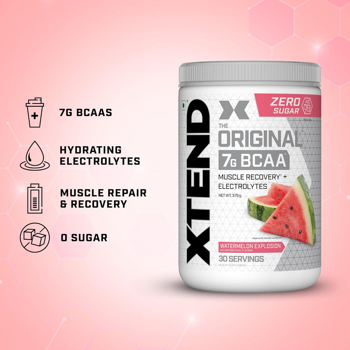 XTEND ORIGINAL BCAA POWDER - SUGAR FREE WORKOUT MUSCLE RECOVERY DRINK