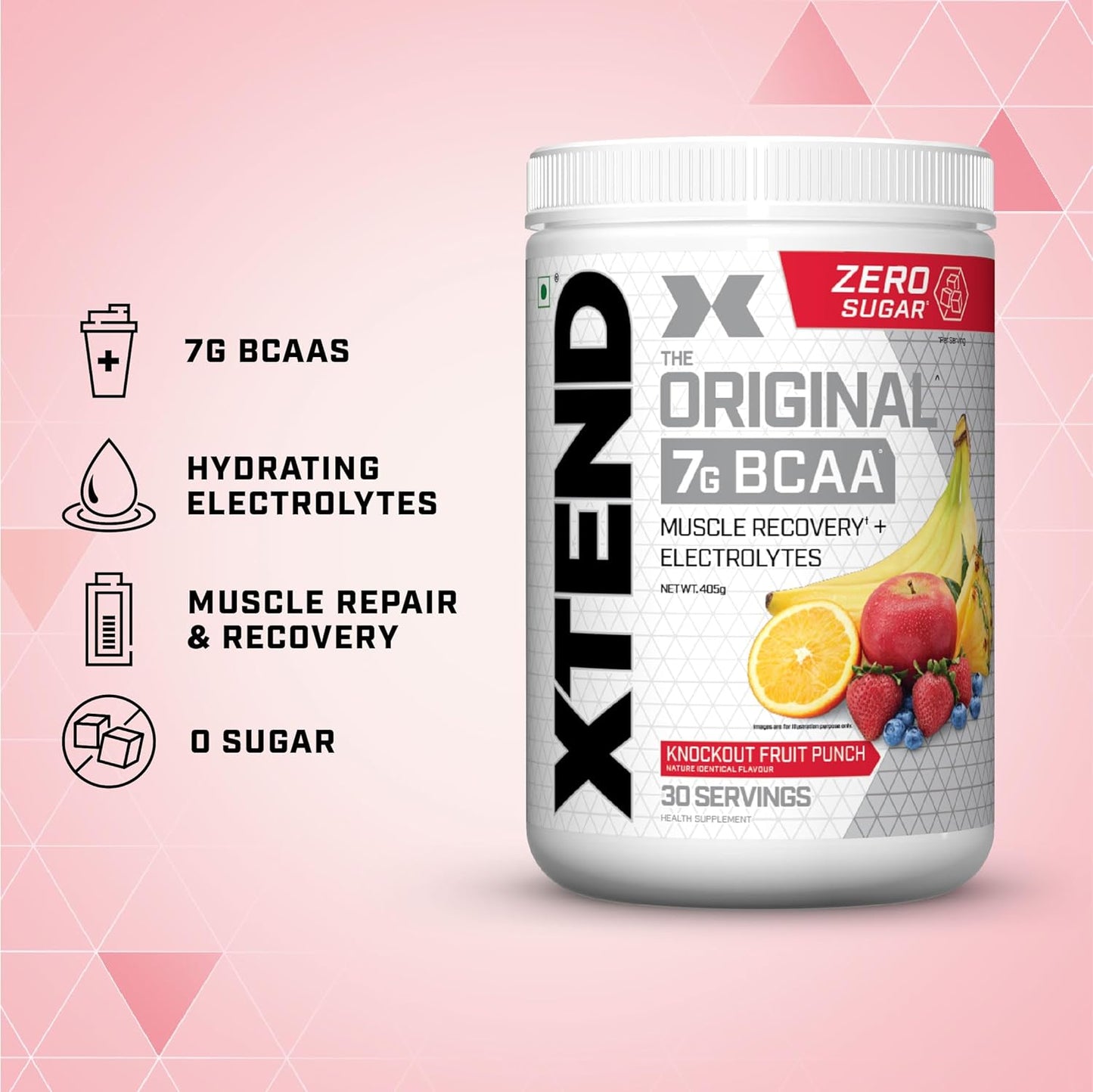 XTEND ORIGINAL BCAA POWDER - SUGAR FREE WORKOUT MUSCLE RECOVERY DRINK