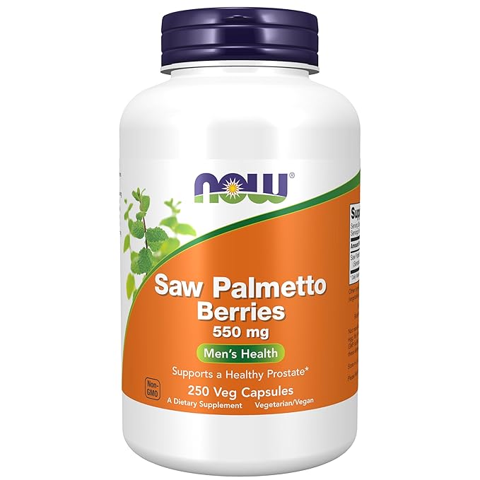 NOW Foods Saw Palmetto Berry 550mg, 250 Vcaps