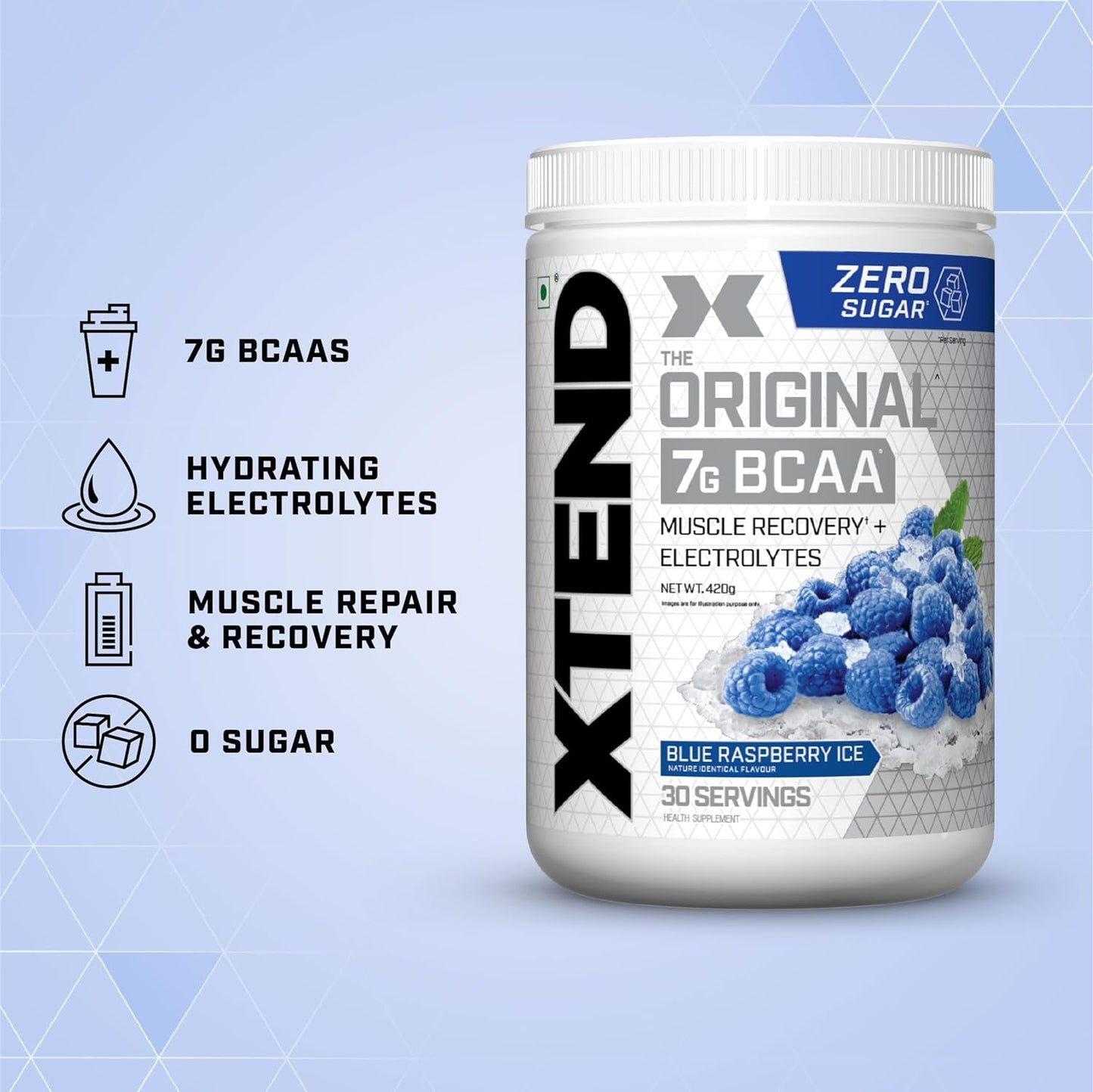 XTEND ORIGINAL BCAA POWDER - SUGAR FREE WORKOUT MUSCLE RECOVERY DRINK