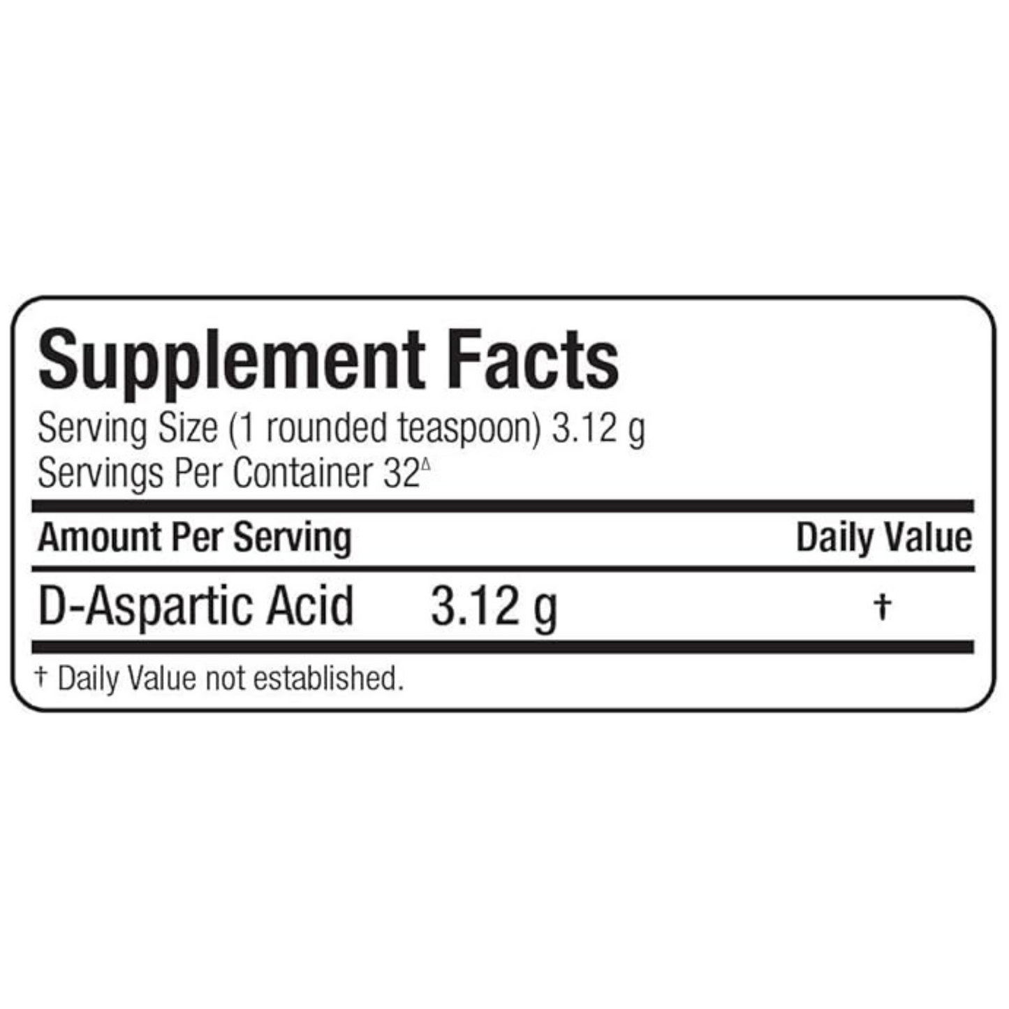ALLMAX Nutrition, D-Aspartic Acid, 3.53 oz (100 g) powder