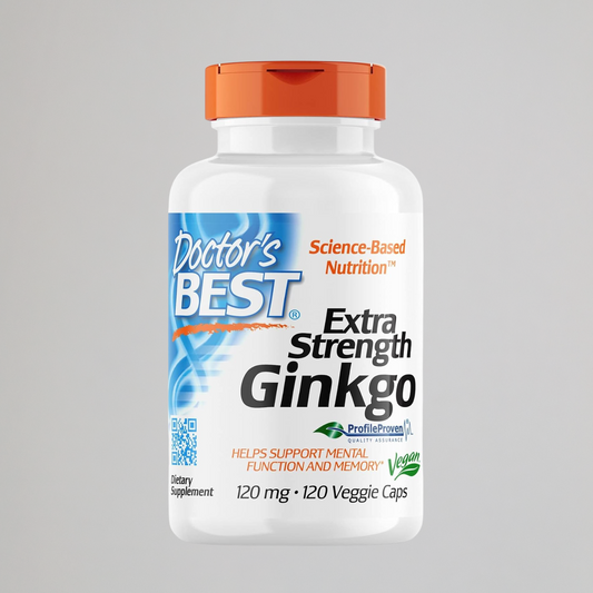 Doctor's Best Extra Strength Ginkgo, Non-GMO, Gluten Free, Vegan, Soy Free, Promotes Mental Function and Memory, 120 mg, 120 Count (Pack of 1)