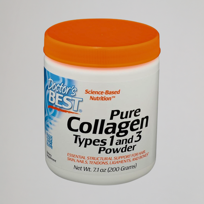 Doctor's Best Pure Collagen Types 1 & 3, Promotes Healthy Skin Hair & Nails – Bone & Joint Support, 7.1 Ounce (Pack of 1)