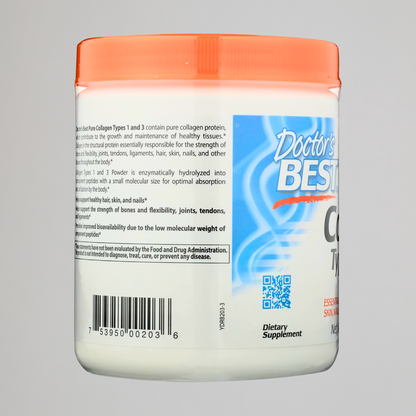 Doctor's Best Pure Collagen Types 1 & 3, Promotes Healthy Skin Hair & Nails – Bone & Joint Support, 7.1 Ounce (Pack of 1)