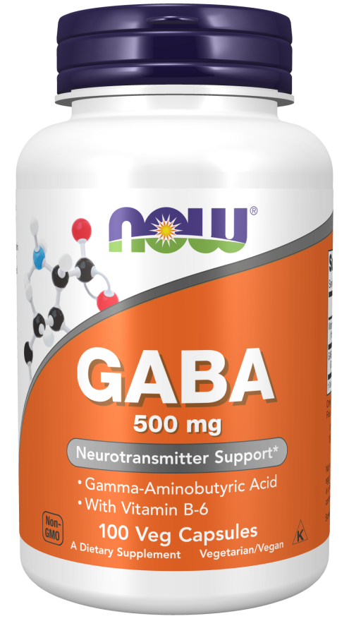 NOW GABA 500MG 100 CAPSULES