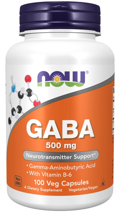 NOW GABA 500MG 100 CAPSULES