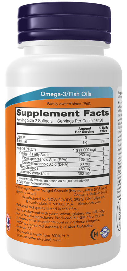 NOW FOODS Krill Oil 500 mg , 120 Softgels