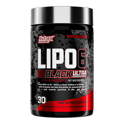 NUTREX, LIPO-6 BLACK UC THE ULTIMATE THERMOGENIC FAT BURNER, 60 CAPS