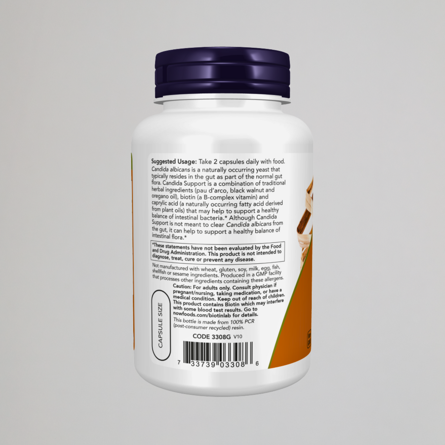NOW Candida Support, 90 veg cap