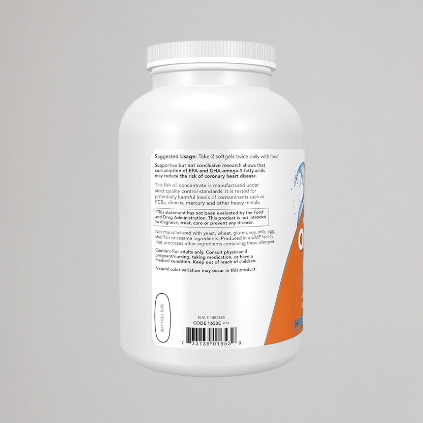 NOW FOODS OMEGA-3, FISH OIL -500 SOFTGELS
