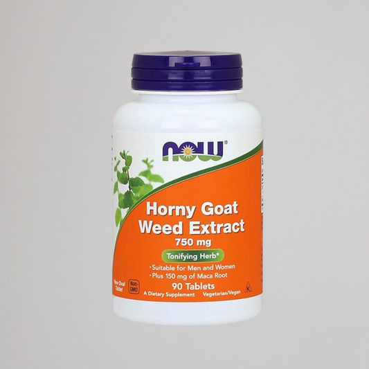 NOW FOODS, HORNY GOAT WEED, 750 mg, 90 TABLETS
