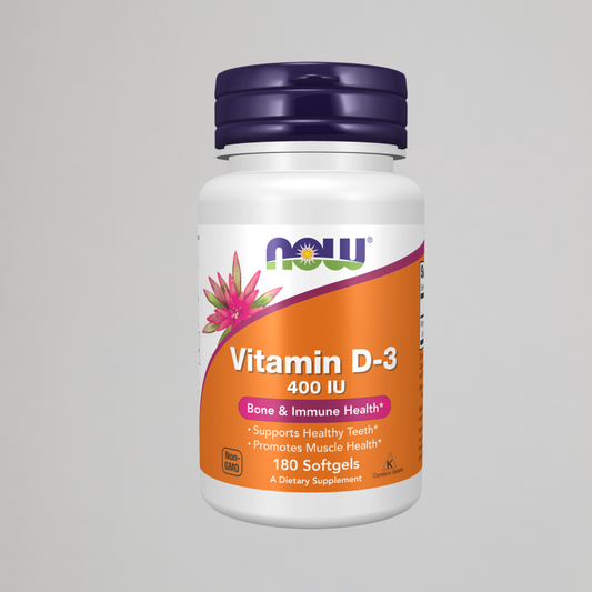 NOW FOODS, Vitamin D-3 400 IU , 180 Softgels