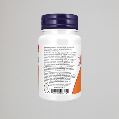 NOW FOODS, Vitamin D-3 5000 IU , 240 Softgels