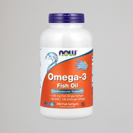 NOW Foods, Omega-3 Fish Oil, 1,000 mg, 180 EPA - 120 DHA, 200 Softgels