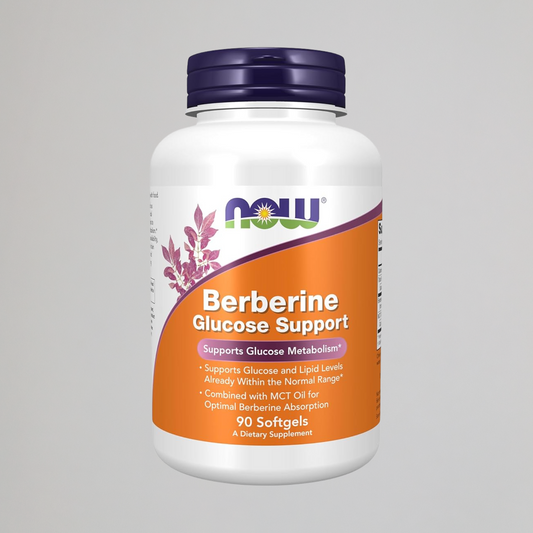 NOW Supplements, Berberine Glucose Support, Combined with MCT Oil for Optimal Berberine Absorption, 90 Softgels