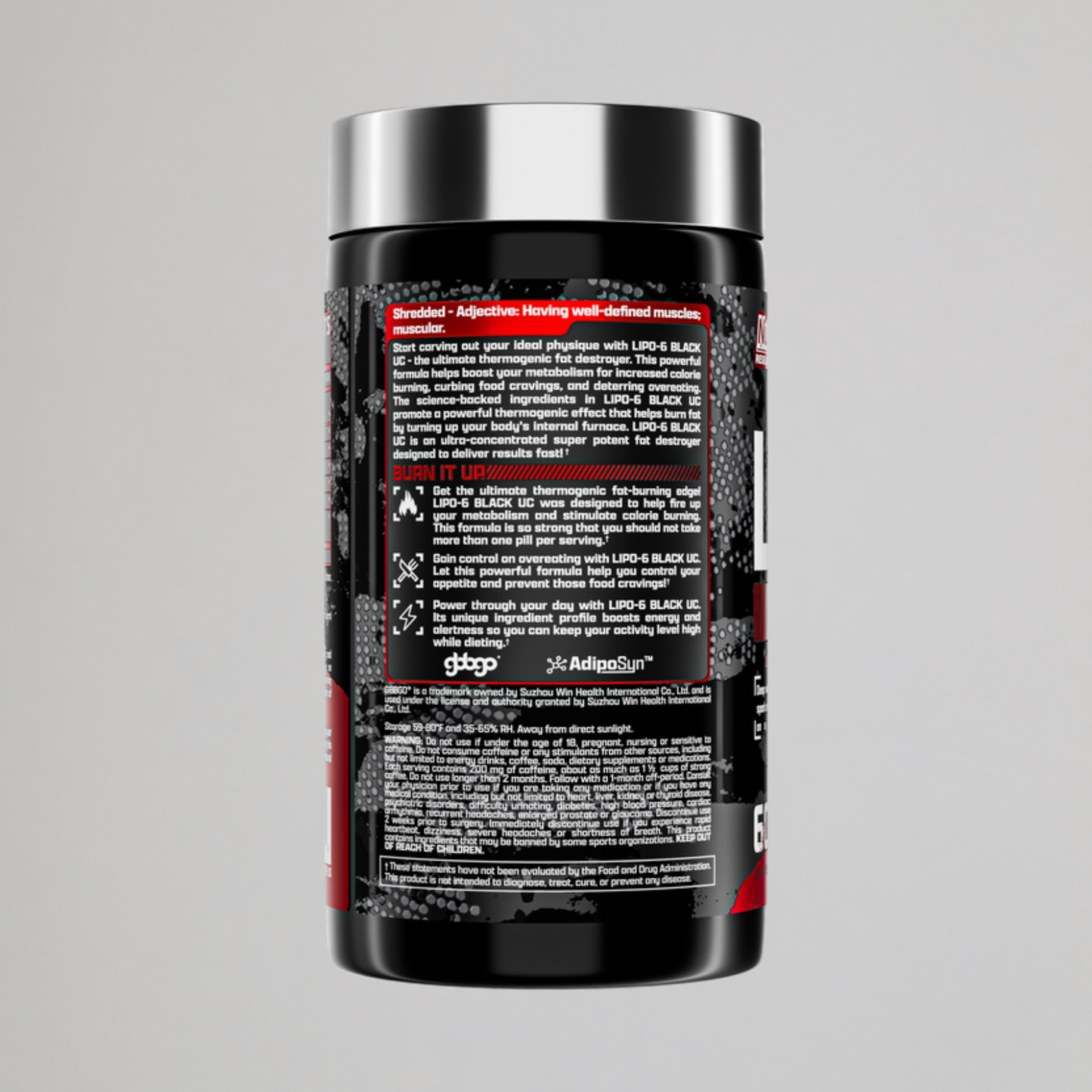 NUTREX, LIPO-6 BLACK UC THE ULTIMATE THERMOGENIC FAT BURNER, 60 CAPS