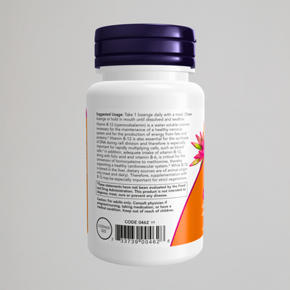 Now Vitamin B-12 5000 mcg 60 Lozenges