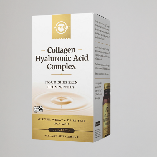 SOLGAR Collagen Hyaluronic Acid Complex - 30 Tablets - with Hydrolyzed Collagen Type 2 & Chondroitin - Non-GMO, Gluten & Dairy Free - 30 Servings