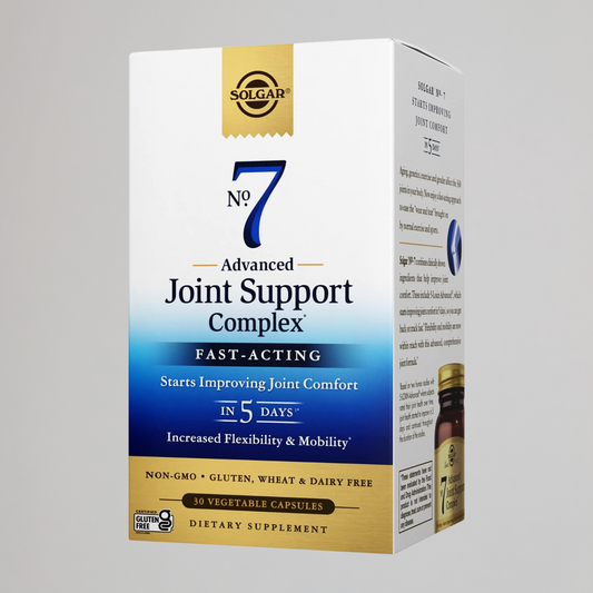 Solgar No. 7, 30 Vegetable Capsules - Joint Support & Comfort - Increased Mobility & Flexibility - Supplement for Men & Women - With Ester-C Vitamin C - Gluten Free, Non GMO, Dairy Free - 30 Servings