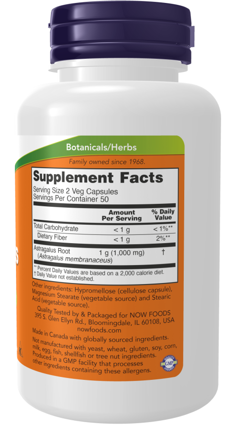 Now Foods Astragalus 500mg 100 Veg