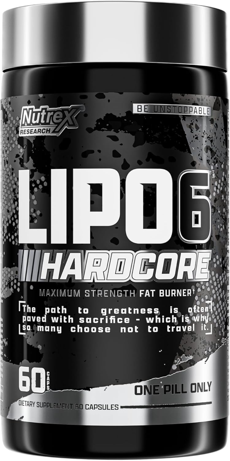 Nutrex Research Lipo-6 Hardcore Supplement, Supports Metabolism & Energy, Dietary Capsules – 60 Capsules
