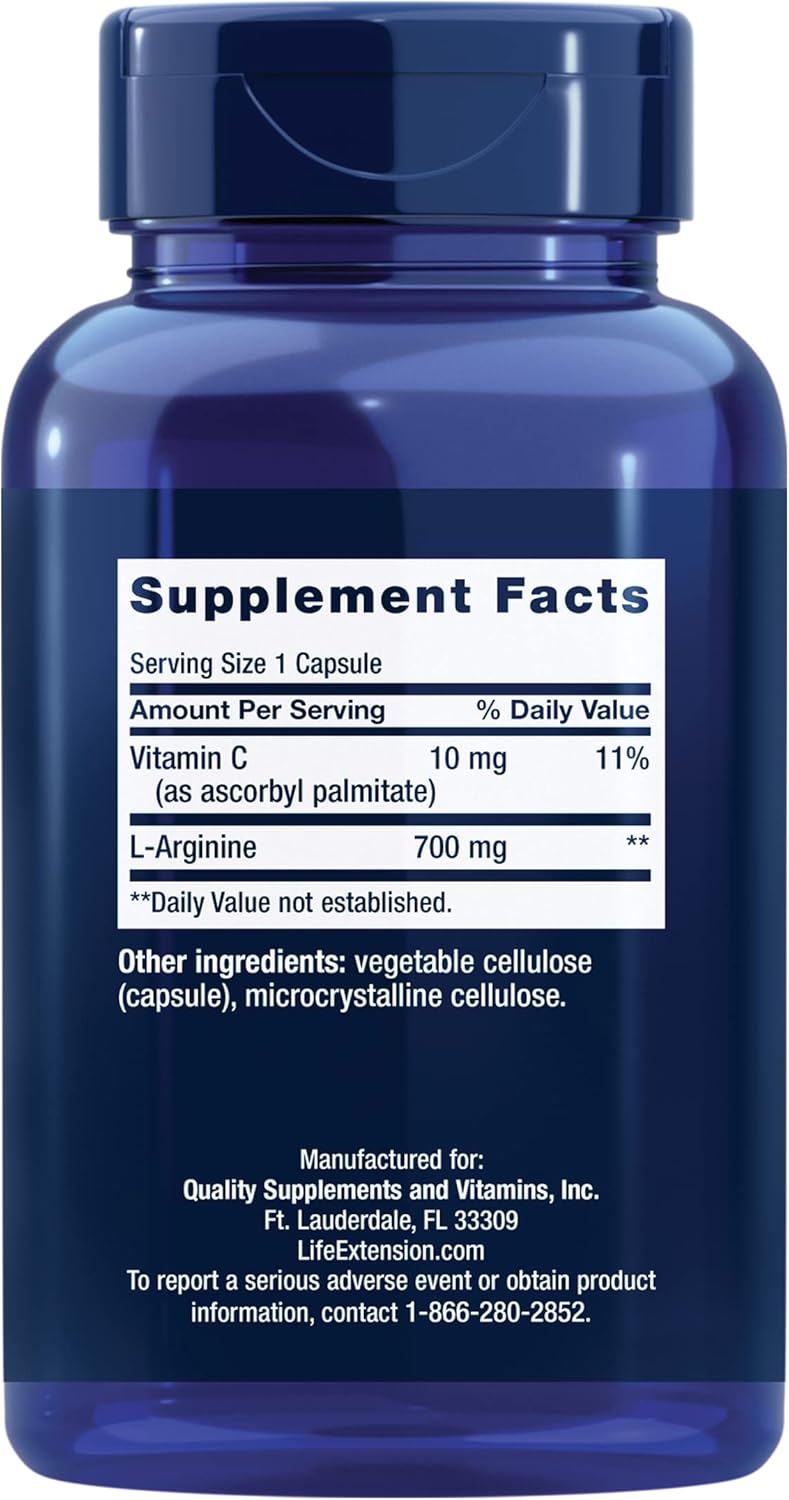Life Extension L-Arginine Caps, 700 mg - 200 Capsules