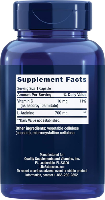 Life Extension L-Arginine Caps, 700 mg - 200 Capsules