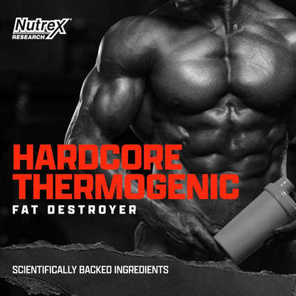 Nutrex Research Lipo-6 Hardcore Supplement, Supports Metabolism & Energy, Dietary Capsules – 60 Capsules