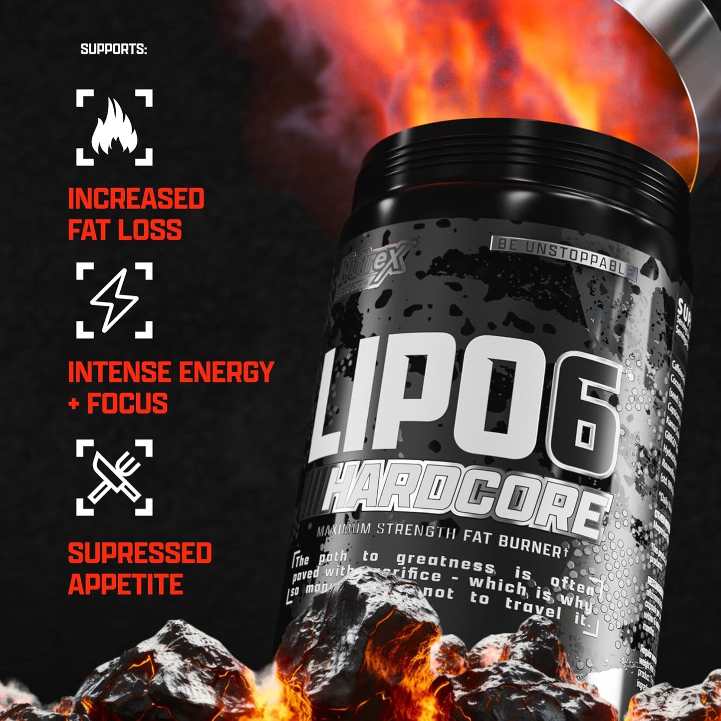Nutrex Research Lipo-6 Hardcore Supplement, Supports Metabolism & Energy, Dietary Capsules – 60 Capsules