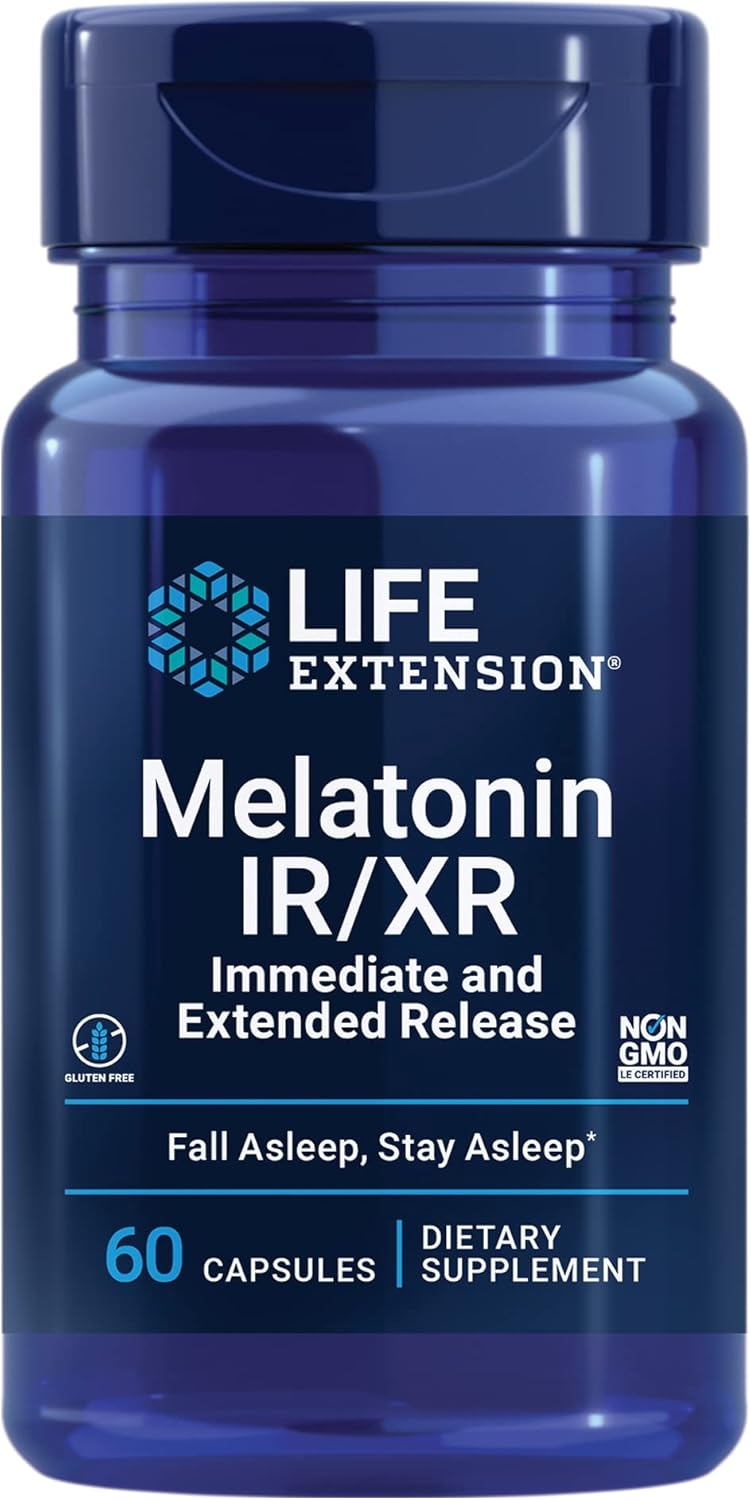 Life Extension Melatonin IR/XR, 1.5 mg - 60 veg Capsules