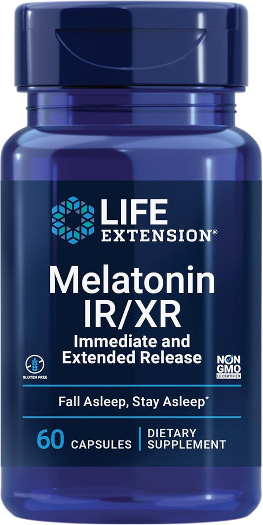 Life Extension Melatonin IR/XR, 1.5 mg - 60 veg Capsules