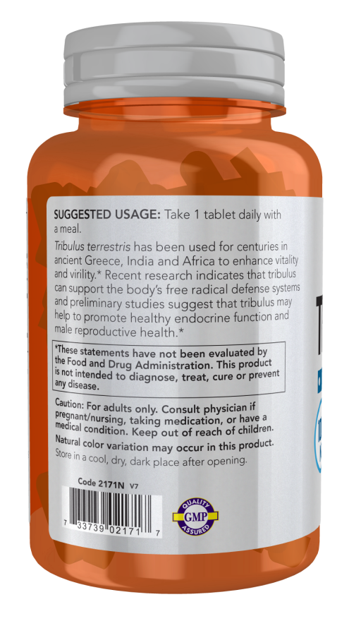 NOW Sports  Tribulus , 1,000 mg, Double Strength, Men's Health, 90 Tablets