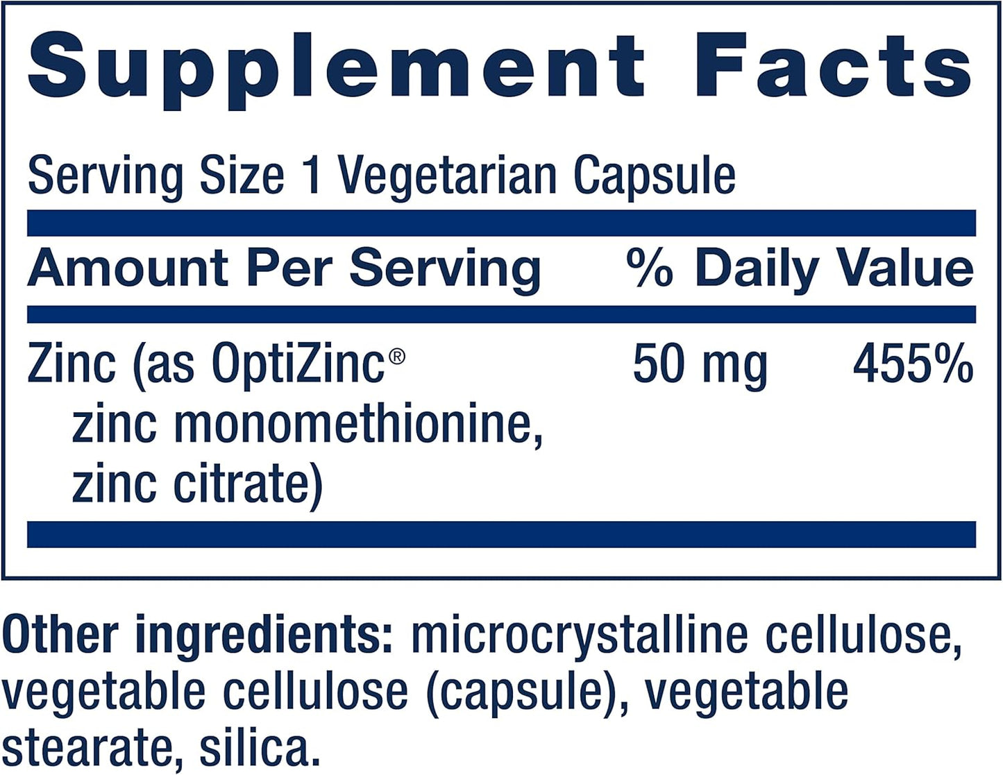 Life Extension Zinc Caps,  50 mg- 90 Vegetarian Capsules