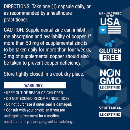 Life Extension Zinc Caps,  50 mg- 90 Vegetarian Capsules